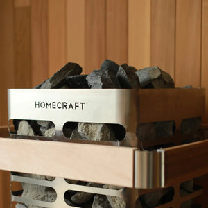 Homecraft Revive 6kW Electric Sauna Heater 240V 1-Phase / No Control / No Stones,240V 1-Phase / No Control / Stones Included,240V 1-Phase / Indoor Control + Wifi Touchpad / No Stones,240V 1-Phase / Indoor Control + Wifi Touchpad / Stones Included,240V 1-Phase / Outdoor Control + Wifi Touchpad / No Stones,240V 1-Phase / Outdoor Control + Wifi Touchpad / Stones Included,240V 1-Phase / Tke 24D Built-in 24-Hour Control / No Stones,240V 1-Phase / Tke 24D Built-in 24-Hour Control / Stones Included,208V 3-Phase / 