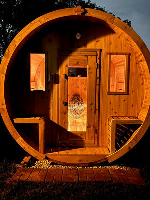 Finnish Sauna Builders Barrel Sauna Knotty White Cedar / 7 ft Wide x 7 ft High x 6 ft Long,Knotty White Cedar / 7 ft Wide x 7 ft High x 7 ft Long,Knotty White Cedar / 7 ft Wide x 7 ft High x 8 ft Long,Knotty White Cedar / 7 ft Wide x 7 ft High x 9 ft Long,Knotty White Cedar / 7 ft Wide x 7 ft High x 10 ft Long,Knotty Red Cedar / 7 ft Wide x 7 ft High x 6 ft Long,Knotty Red Cedar / 7 ft Wide x 7 ft High x 7 ft Long,Knotty Red Cedar / 7 ft Wide x 7 ft High x 8 ft Long,Knotty Red Cedar / 7 ft Wide x 7 ft High 