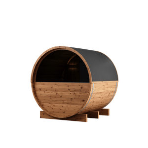 Thermory 4 Person Barrel Sauna No 52 DIY Kit with Window Thermally Modified Spruce,Thermally Modified Spruce - Ignite Thermory Left_PVC_312444f2-8575-4633-b084-d7a68757b63c.png