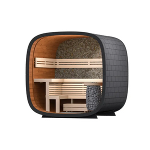 Leil Round Cube Mini Outdoor Sauna
