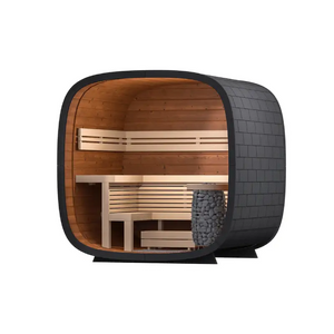 Leil Round Cube Mini Outdoor Sauna