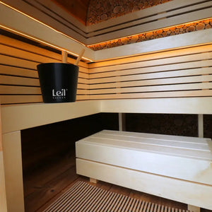 Leil Round Cube Mini Outdoor Sauna