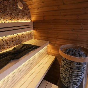 Leil Round Cube Mini Outdoor Sauna
