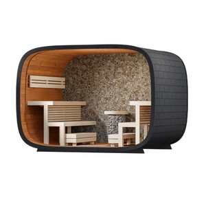 Leil Round Cube Single Outdoor Sauna