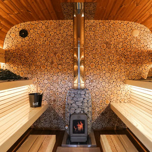 Leil Round Cube Single Outdoor Sauna