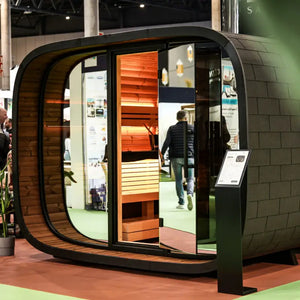 Leil Round Cube Single Outdoor Sauna