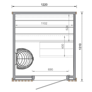 Leil® Como 1-120 1 Person Indoor Sauna Kit Leil® Saunas Leil_Como1-1201PersonIndoorSaunaKit.webp