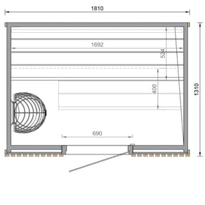 Leil® Como 3-180 3 Person Indoor Sauna Kit Leil® Saunas Leil_Como3-1803PersonIndoorSaunaKit.webp