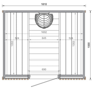 Leil® Como 4-180 4 Person Indoor Sauna Kit Leil® Saunas Leil_Como4-1804PersonIndoorSaunaKit.webp