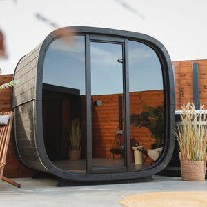Leil® Black Cube 4 Person Outdoor Sauna Kit Leil® Saunas Leil_SaunasBlackCube4PersonOutdoorSaunaKit.webp