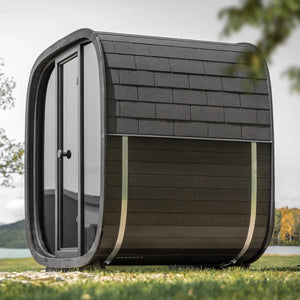 Leil® Black Cube 4 Person Outdoor Sauna Kit Leil® Saunas Leil_SaunasBlackCube4PersonOutdoorSaunaKit_2.webp
