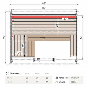 Leil® Black Cube 4 Person Outdoor Sauna Kit Leil® Saunas Leil_SaunasBlackCube4PersonOutdoorSaunaKit_6.webp
