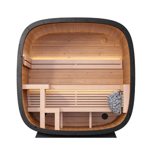 Leil® Black Cube 4 Person Outdoor Sauna Kit Leil® Saunas Leil_SaunasBlackCube4PersonOutdoorSaunaKit_7.webp