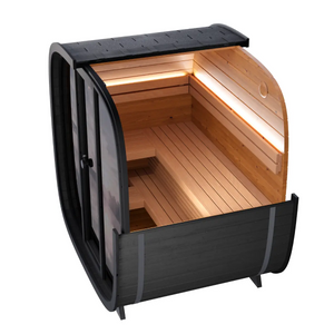 Leil® Black Cube 4 Person Outdoor Sauna Kit Leil® Saunas Leil_SaunasBlackCube4PersonOutdoorSaunaKit_8.webp