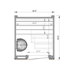 Leil® Viva 120 1 Person Outdoor Sauna Kit Leil® Saunas Leil_Viva1201PersonOutdoorSaunaKit.webp
