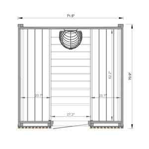Leil® Viva 180 3 Person Outdoor Sauna Kit Leil® Saunas Leil_Viva1804PersonOutdoorSaunaKit.webp