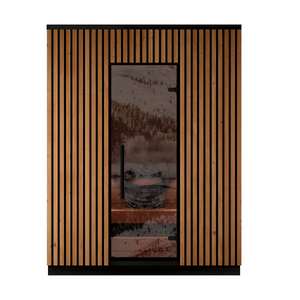 Leil® Viva 180 3 Person Outdoor Sauna Kit Leil® Saunas Leil_Viva1804PersonOutdoorSaunaKit_1.webp