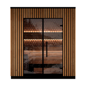 Leil® Viva 210 4 Person Outdoor Sauna Kit Leil® Saunas Leil_Viva2103PersonOutdoorSaunaKit_2.webp