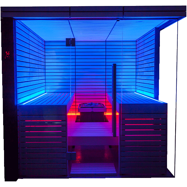 Harvia Lindea View Luxury 4-6 Person | Thermo Wood Reversible Sauna | With Virta 9KW Heater Thermo Wood Exterior and Light Lime Wood Interior,Thermo Wood Interior and Exterior Harvia LindeaViewLarge_LED2.png
