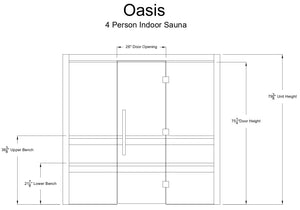 Almost Heaven Oasis 4 Person Indoor Sauna Rustic Cedar,Fir Almost Heaven Sauna OasisFrontView_0d7d427c-e82d-4237-9ebc-88387ac6b60c.webp