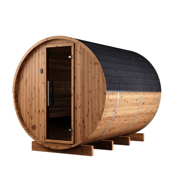 Thermory 8 Person Barrel Sauna No 84 DIY Kit with Window Thermally Modified Spruce Thermory Right_e47f0640-0928-4a0f-b913-a6241e370d06.png