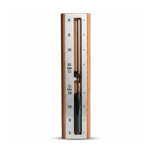 Finnleo Sand Timer: Aluminum Finnleo SaunaHourglassSandTimerwithBlackSandandAluminumFace00.webp