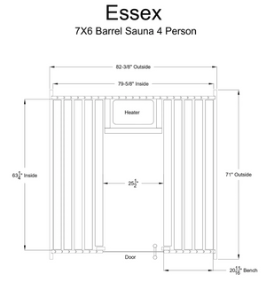 Almost Heaven Essex 4 Person Barrel Sauna Rustic Cedar,Onyx - Stained Southern Pine Almost Heaven Sauna Screenshot2023-10-09at12.32.29PM.png