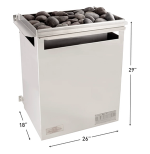 Scandia Electric Ultra Sauna Heater - Large (12.0-18.0KW) 12.0 KW / 208V 1PH / 60 Min - Thermostat on Control Box,12.0 KW / 208V 1PH / 60 Min - Thermostat on Heater,12.0 KW / 208V 1PH / 24 Hour - Thermostat on Control Box,12.0 KW / 208V 1PH / 24 Hour - Thermostat on Heater,12.0 KW / 240V 1PH / 60 Min - Thermostat on Control Box,12.0 KW / 240V 1PH / 60 Min - Thermostat on Heater,12.0 KW / 240V 1PH / 24 Hour - Thermostat on Control Box,12.0 KW / 240V 1PH / 24 Hour - Thermostat on Heater,12.0 KW / 480V 1PH / 6