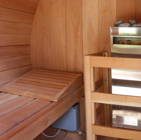 Scandia Electric Barrel Sauna Kit with Canopy