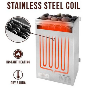 Scandia Electric Ultra Sauna Heater - Small (3.0-4.5KW) 3.0 KW / 208V 1PH / 60 Min - Thermostat on Control Box,3.0 KW / 208V 1PH / 60 Min - Thermostat on Heater,3.0 KW / 208V 1PH / 24 Hour - Thermostat on Control Box,3.0 KW / 240 1PH / 60 Min - Thermostat on Control Box,3.0 KW / 240 1PH / 24 Hour - Thermostat on Control Box,3.0 KW / 240 1PH / 24 Hour - Thermostat on Heater,4.5 KW / 208V 1PH / 60 Min - Thermostat on Control Box,4.5 KW / 208V 1PH / 60 Min - Thermostat on Heater,4.5 KW / 208V 1PH / 24 Hour - T