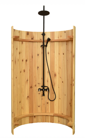Almost Heaven Ellipse Outdoor Shower Rustic Cedar / No Floor / Nickel,Rustic Cedar / No Floor / Onyx,Rustic Cedar / Floor / Nickel,Rustic Cedar / Floor / Onyx Almost Heaven Sauna Screenshot_2024-06-10_at_3.12.51_PM.png