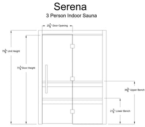 Almost Heaven Serena 3 Person Indoor Sauna Rustic Cedar,Fir Almost Heaven Sauna SerenaFrontView_309d4c12-dc16-4c4a-8b26-e8234a087307.webp