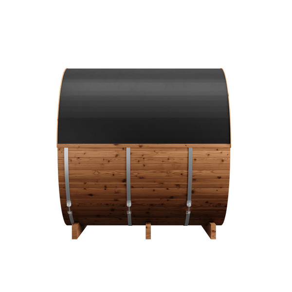 Thermory 4 Person Barrel Sauna No 61 DIY Kit with Porch