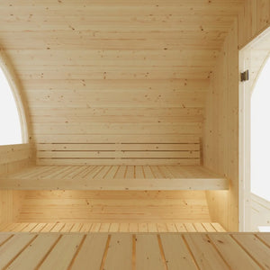 Tampere Finnish Barrel Sauna with WiFi Heater - Finnish Sauna Builders Natural,Walnut,Teak,Larch Finnish Barrel Saunas Tampere_4_Person_2_Tier_Finnish_Barrel_Sauna_with_Heater_11.webp