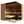 Wooden sauna with black interior on a white background