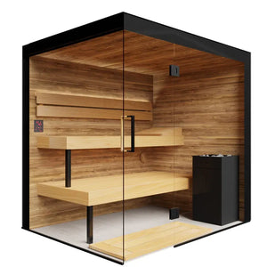 Thermasol Lumaria up to 4-5 People Pre-Assembled Indoor Sauna Medium / Left,Medium / Right,Large / Left,Large / Right ThermaSol ThermasolLumariaIndoorSauna01.webp