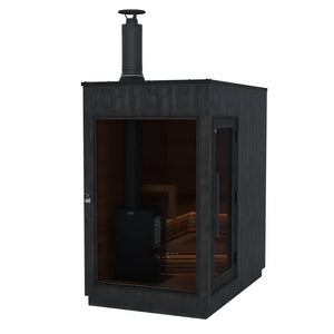 Thermasol Nordic Misty up to 4-5 People Fully Assembled Outdoor Sauna Small / Left / Virta Heater,Small / Left / Wood Burning,Small / Right / Virta Heater,Small / Right / Wood Burning,Medium / Left / Virta Heater,Medium / Left / Wood Burning,Medium / Right / Virta Heater,Medium / Right / Wood Burning ThermaSol ThermasolNordicMistyOutdoorSauna09.webp