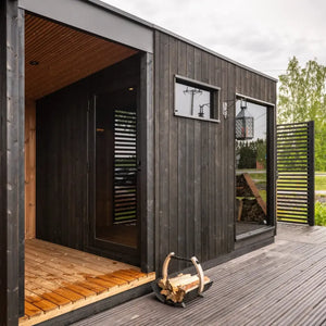 Thermasol Nordic Misty up to 4-5 People Fully Assembled Outdoor Sauna Small / Left / Virta Heater,Small / Left / Wood Burning,Small / Right / Virta Heater,Small / Right / Wood Burning,Medium / Left / Virta Heater,Medium / Left / Wood Burning,Medium / Right / Virta Heater,Medium / Right / Wood Burning ThermaSol ThermasolNordicMistyOutdoorSauna14.webp