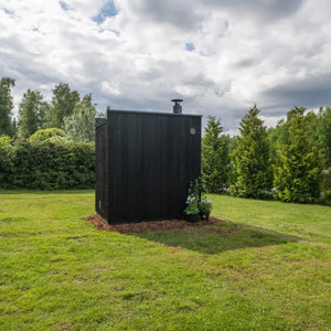 Thermasol Nordic Misty up to 4-5 People Fully Assembled Outdoor Sauna Small / Left / Virta Heater,Small / Left / Wood Burning,Small / Right / Virta Heater,Small / Right / Wood Burning,Medium / Left / Virta Heater,Medium / Left / Wood Burning,Medium / Right / Virta Heater,Medium / Right / Wood Burning ThermaSol ThermasolNordicMistyOutdoorSauna15.webp