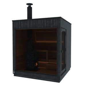 Thermasol Nordic Misty up to 4-5 People Fully Assembled Outdoor Sauna Small / Left / Virta Heater,Small / Left / Wood Burning,Small / Right / Virta Heater,Small / Right / Wood Burning,Medium / Left / Virta Heater,Medium / Left / Wood Burning,Medium / Right / Virta Heater,Medium / Right / Wood Burning ThermaSol ThermasolNordicMistyOutdoorSauna16.webp