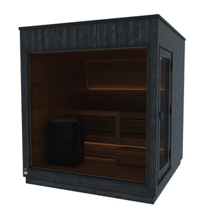 Thermasol Nordic Misty up to 4-5 People Fully Assembled Outdoor Sauna Small / Left / Virta Heater,Small / Left / Wood Burning,Small / Right / Virta Heater,Small / Right / Wood Burning,Medium / Left / Virta Heater,Medium / Left / Wood Burning,Medium / Right / Virta Heater,Medium / Right / Wood Burning ThermaSol ThermasolNordicMistyOutdoorSauna17.webp