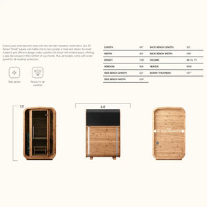 Thermory 2 Person Square Sauna No 45 DIY Kit