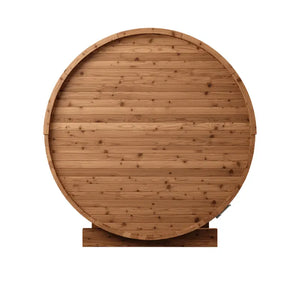Thermory 4 Person Barrel Sauna No 61 DIY Kit with Porch