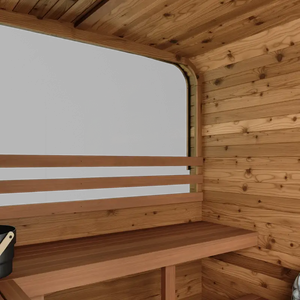 Thermory 4 Person Square Sauna No 42 DIY Kit with Terrace and Window