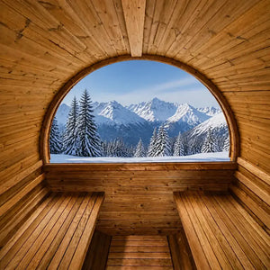 Thermory 6 Person Barrel Sauna No 50 DIY Kit with Window