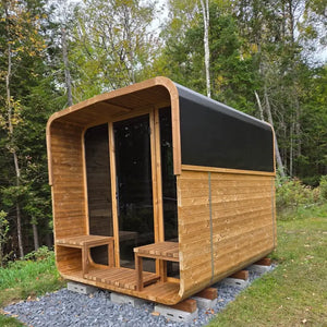 Thermory 6 Person Square Sauna No 41 DIY Kit with Terrace