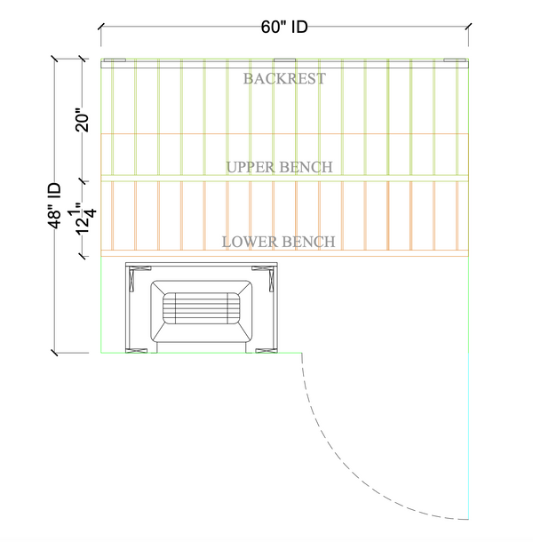 Thermory 4' x 5' Thermally Modified Alder Sauna Package - by Finnish Sauna Builders Standard / 7 Foot Tall,Standard / 8 Foot Tall + $320,Custom + $500 / 7 Foot Tall,Custom + $500 / 8 Foot Tall + $320 Thermory Thermory_4x5_5928b682-2ccb-4fea-9938-f57aa6054cd0.png