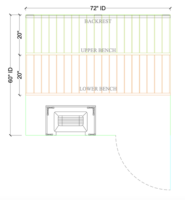 Thermory 5' x 6' Thermally Modified Spruce Sauna Package - by Finnish Sauna Builders Standard / 7 Foot Tall,Standard / 8 Foot Tall + $320,Custom + $500 / 7 Foot Tall,Custom + $500 / 8 Foot Tall + $320 Thermory Thermory_5x6_4a7f3f55-b268-47d4-ba2d-2d5df9494c5e.png