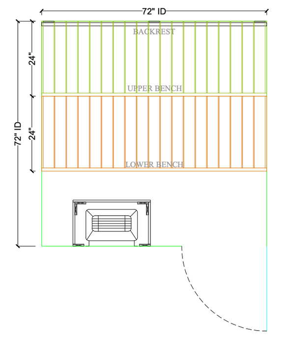 Thermory 6' x 6' Thermally Modified Spruce Sauna Package - by Finnish Sauna Builders Standard / 7 Foot Tall,Standard / 8 Foot Tall + $400,Custom + $500 / 7 Foot Tall,Custom + $500 / 8 Foot Tall + $400 Thermory Thermory_6x6_f0a51b29-fe5a-416b-ac0e-e7a0288baa19.png