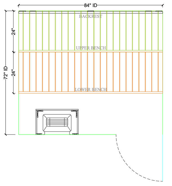 Thermory 6' x 7' Thermally Modified Spruce Sauna Package - by Finnish Sauna Builders Standard / 7 Foot Tall,Standard / 8 Foot Tall + $400,Custom + $500 / 7 Foot Tall,Custom + $500 / 8 Foot Tall + $400 Thermory Thermory_6x7_e5a71bea-c52d-4265-8202-e0566b5c8724.png